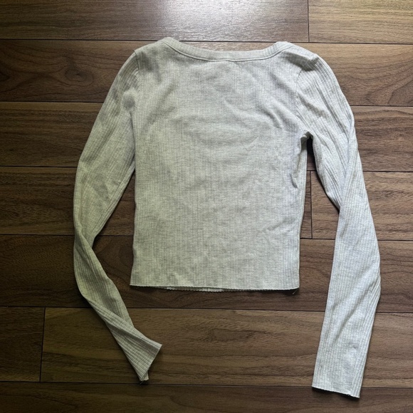 H&M Divided | XS | Ribbed Square-Neck Top – Grey - Picture 4 of 6